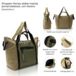 SHOPPER MANSO DOBLE MANIJA PORTANOTEBOOK C/LLAVERO 43231 DAO