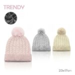 GORRO TRENDY BEIGE/GRIS/ROSA ART 18888 DAO