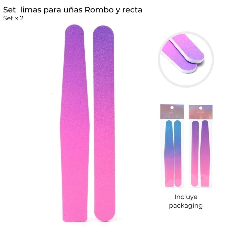 SET LIMA PARA UÑAS ROMBO Y RECTA 38866 DAO