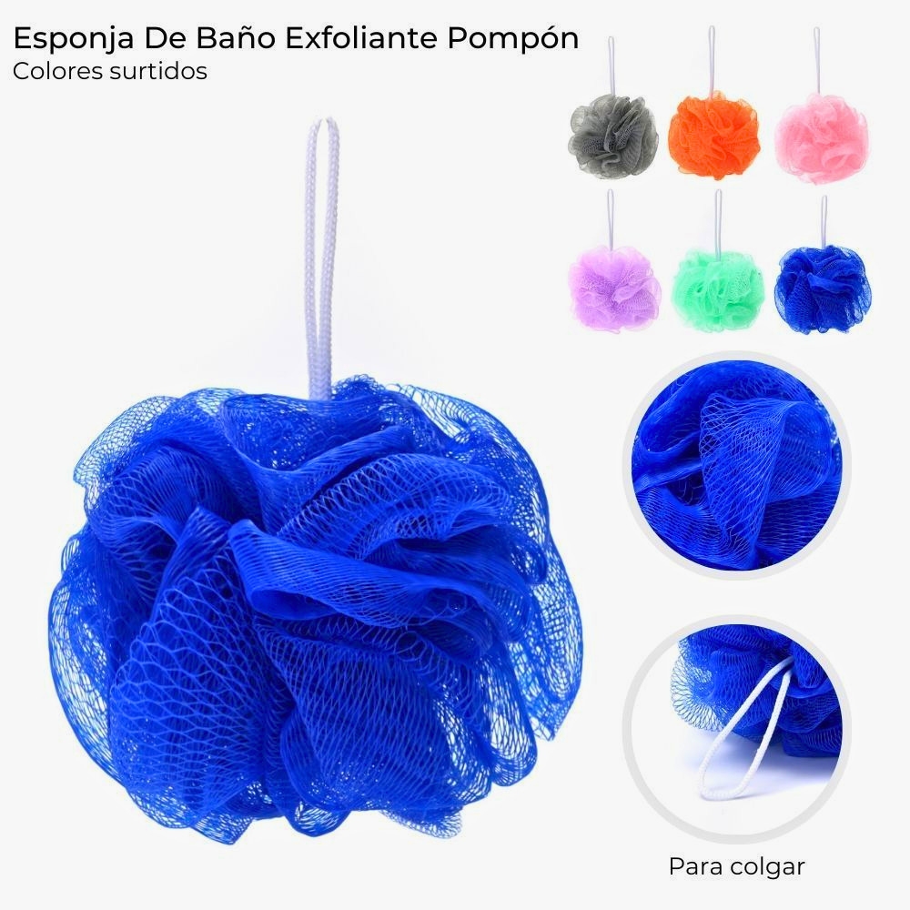 ESPONJA DE BAÑO EXFOLIANTE POMPON 38932 DAO