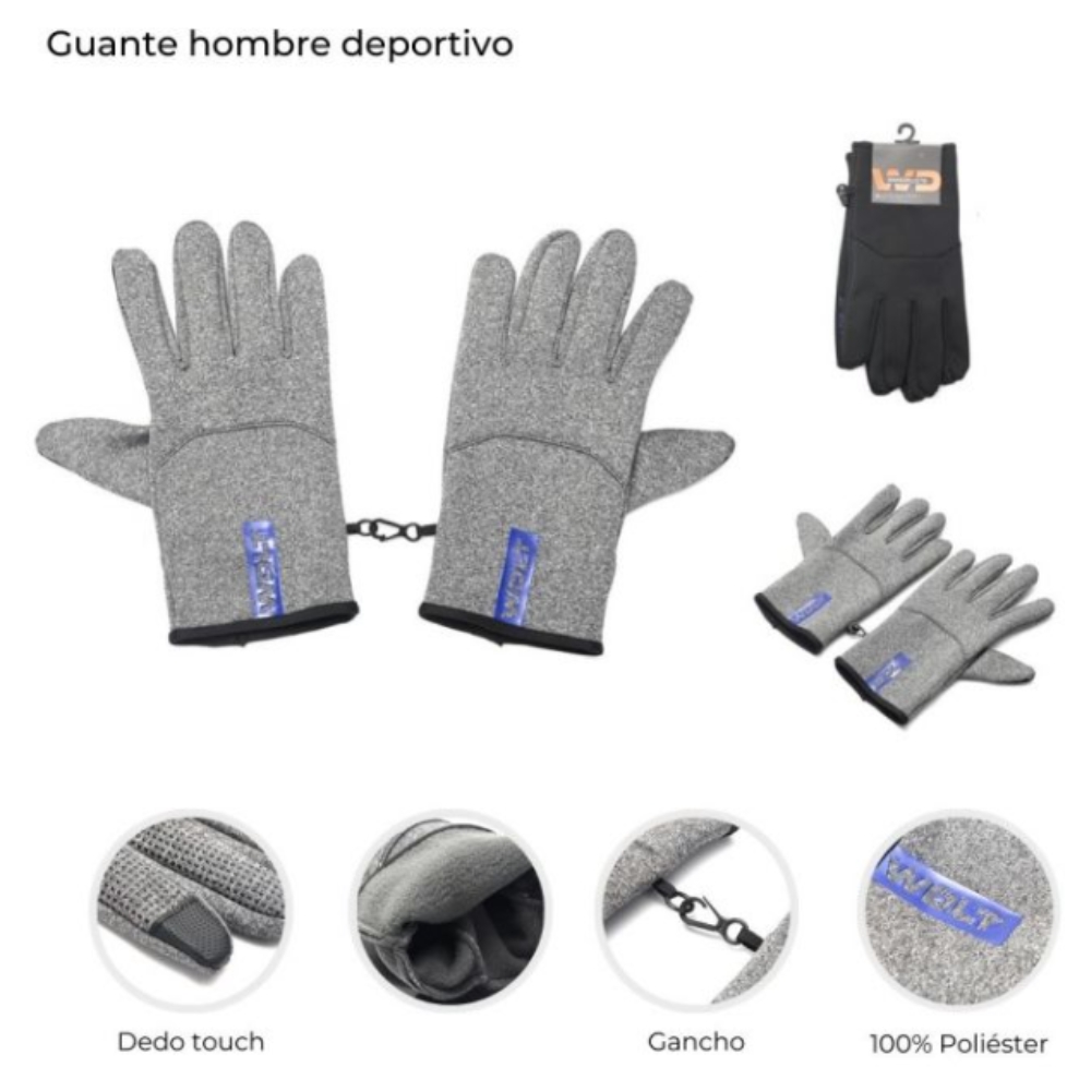 GUANTE HOMBRE DEPORTIVO C/DEDO TOUCH ART 43636 DAO