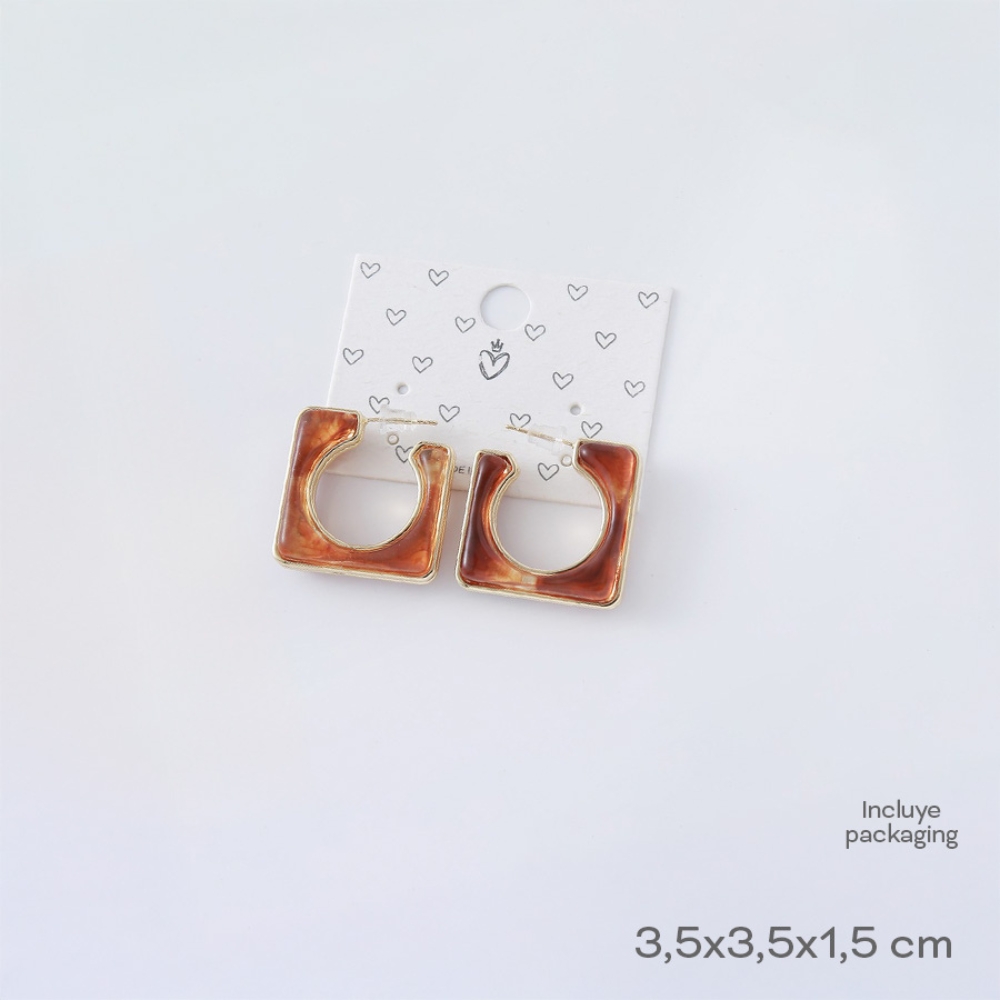 AROS PASANTE CAREY GOLD CUAD TRENDY 55244 DAO