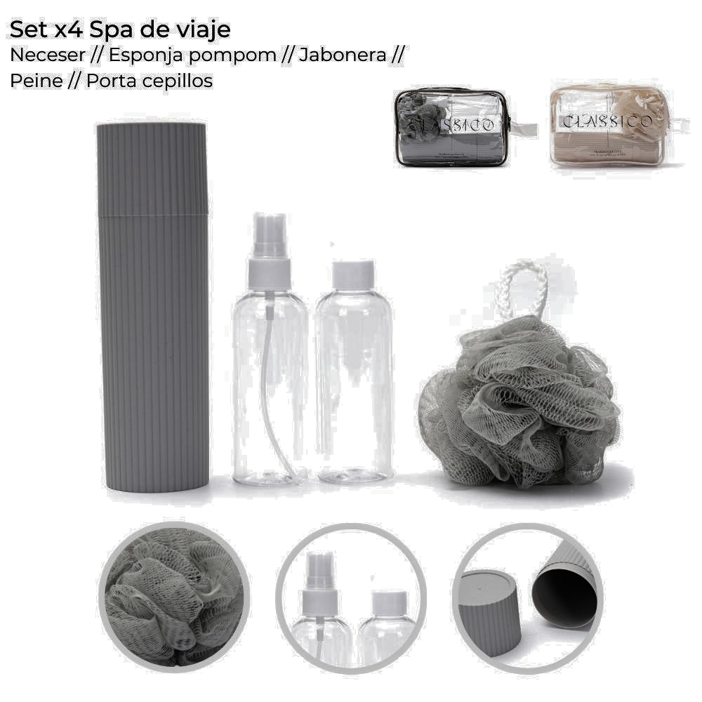 SET X4 SPA DE VIAJE CON NECESER ART 38944 DAO