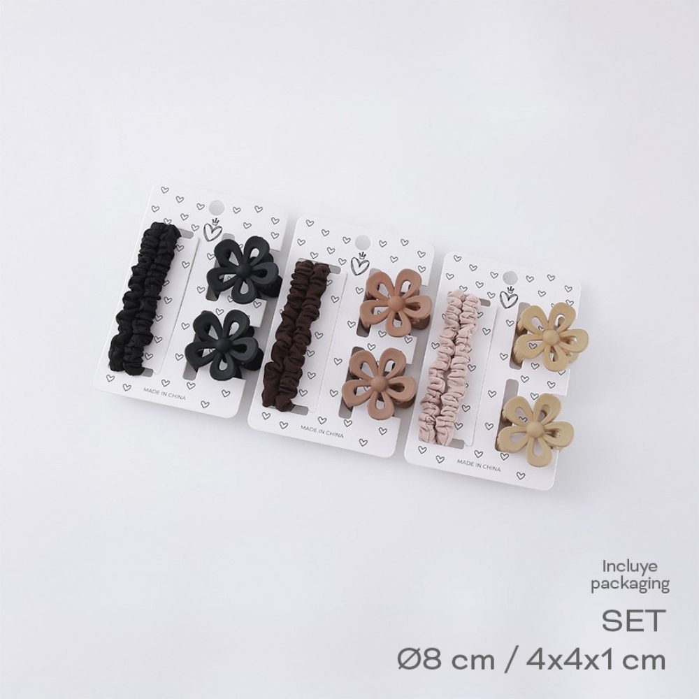 SET DE PELO X3 PCS BROCHE Y COLITA ART 54755 DAO