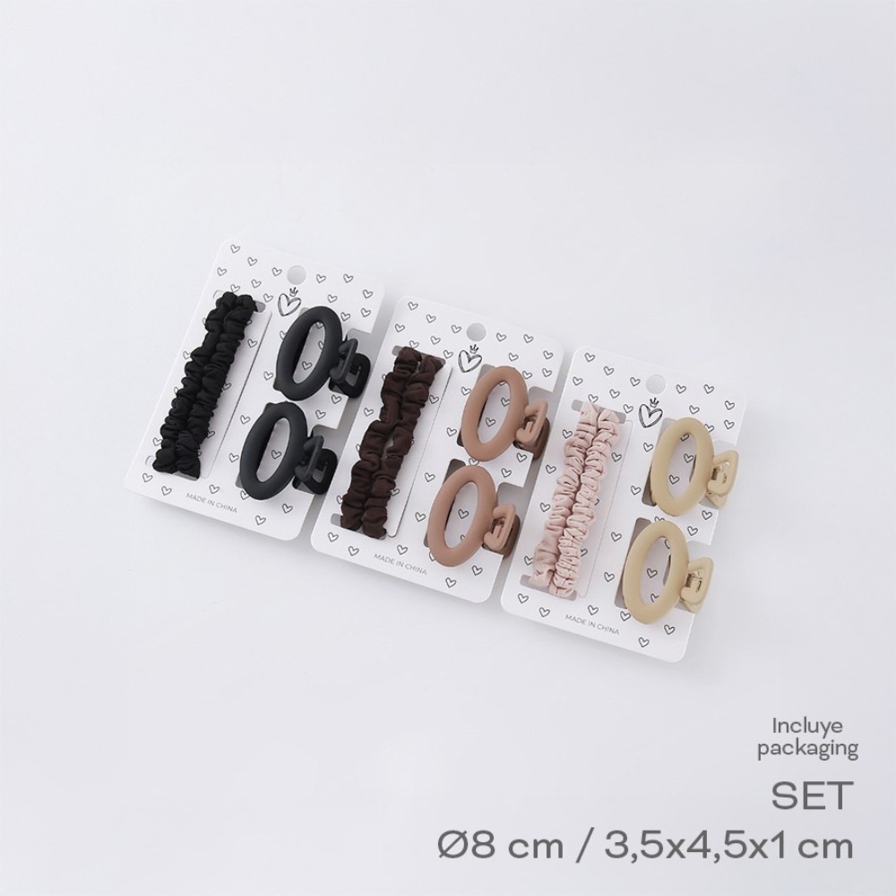 SET DE PELO X3 PCS BROCHE Y COLITA ART 54758 FAO