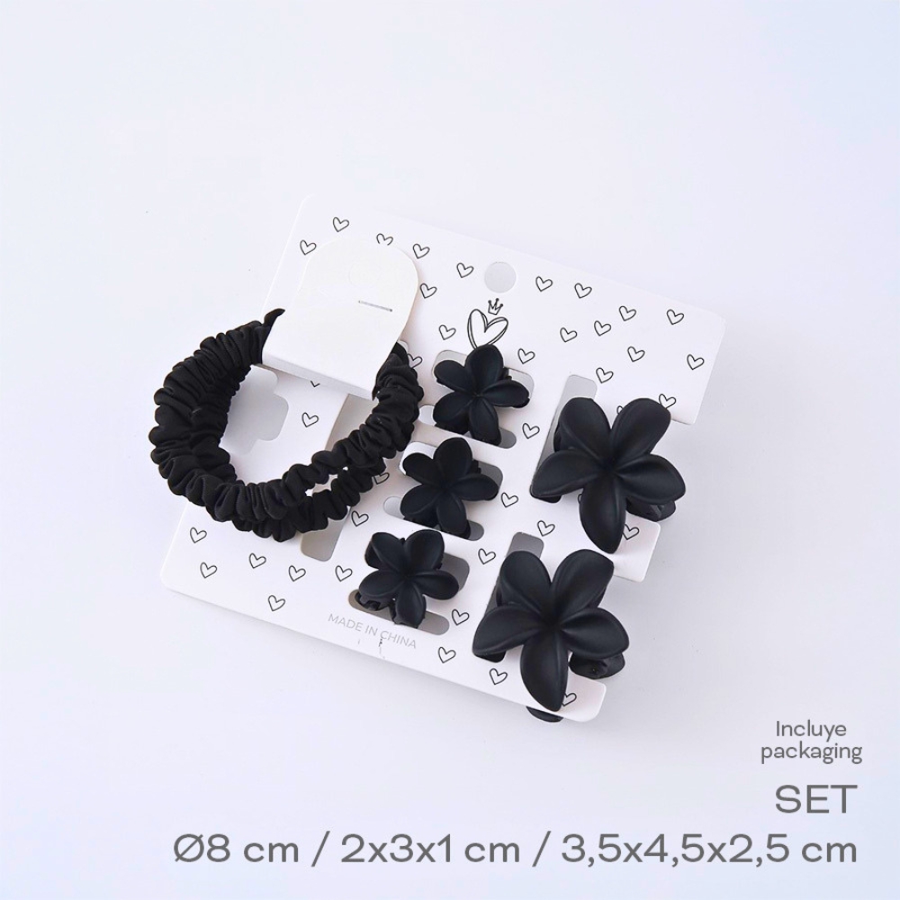SET DE PELO X7 PCS BROCHE Y COLITA ART 54760 DAO