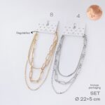 COLLAR REGULABLE CON 3 CADENAS Ø 22CM 5CM ART 55127 DAO