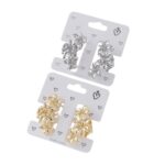 BROCHE BANANA FLORES X2 DORADO/PLATEADO 54788 FAO