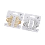 BROCHE BANANA FLORES X2 DORADO/PLATEADO 54789 FAO