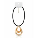 COLLAR NEGRO C/DIJE DORADO ART 55153 DAO