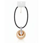 COLLAR NEGRO C/DIJE DORADO ART 55155 DAO