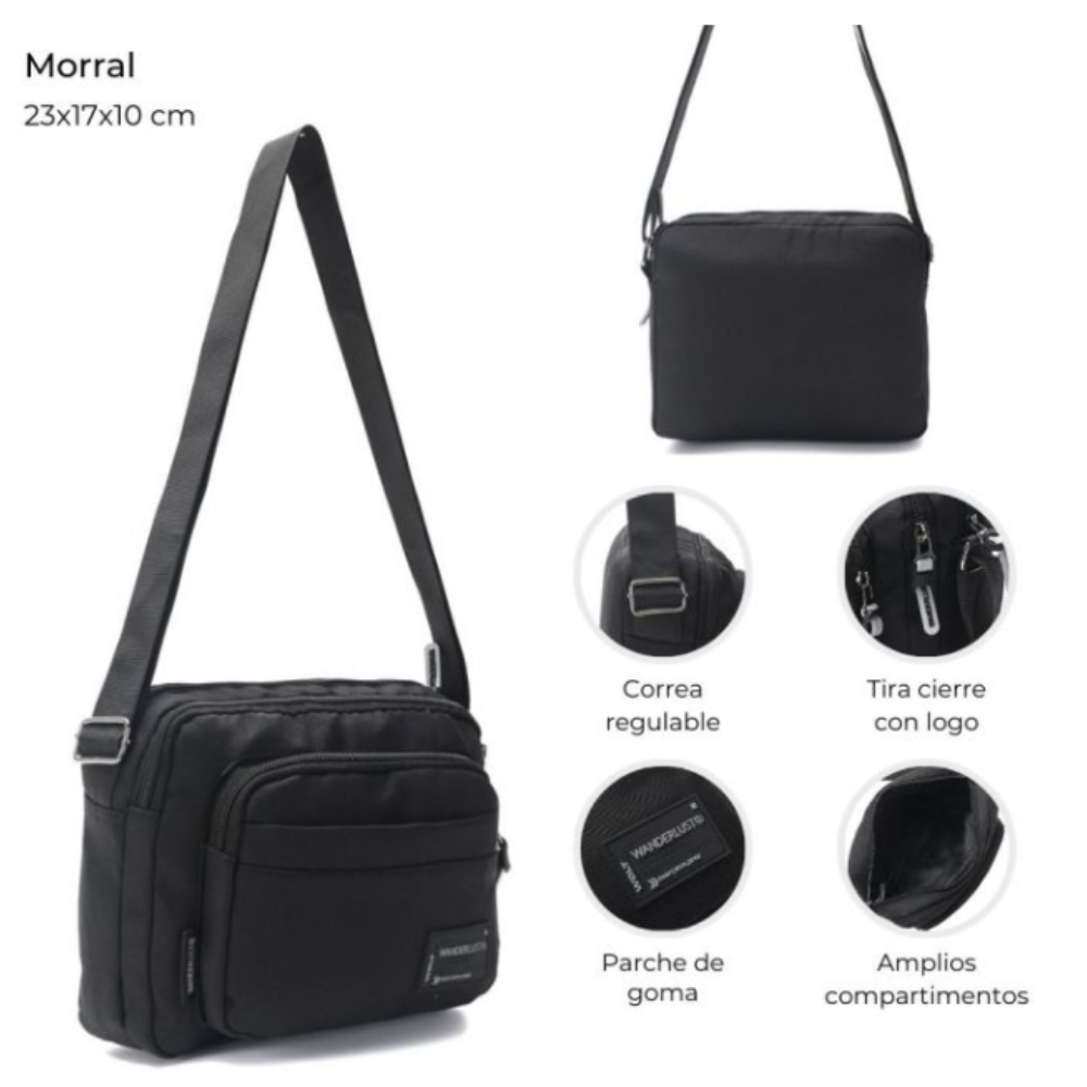 MORRAL DOBLE COMP C/ BOLSILLO FRONTAL ART 44159 DAO