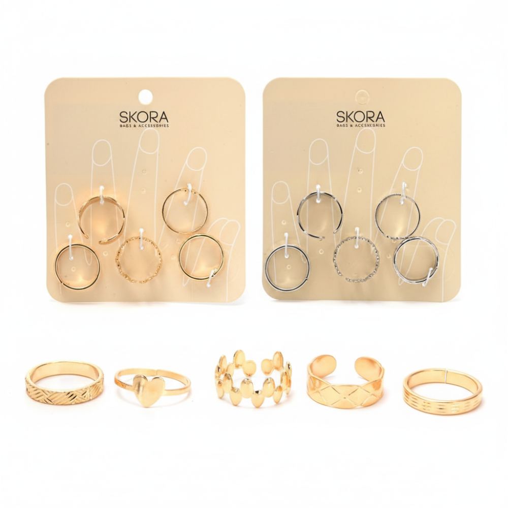 SET DE ANILLOS X5UNI ART 44573 DAO