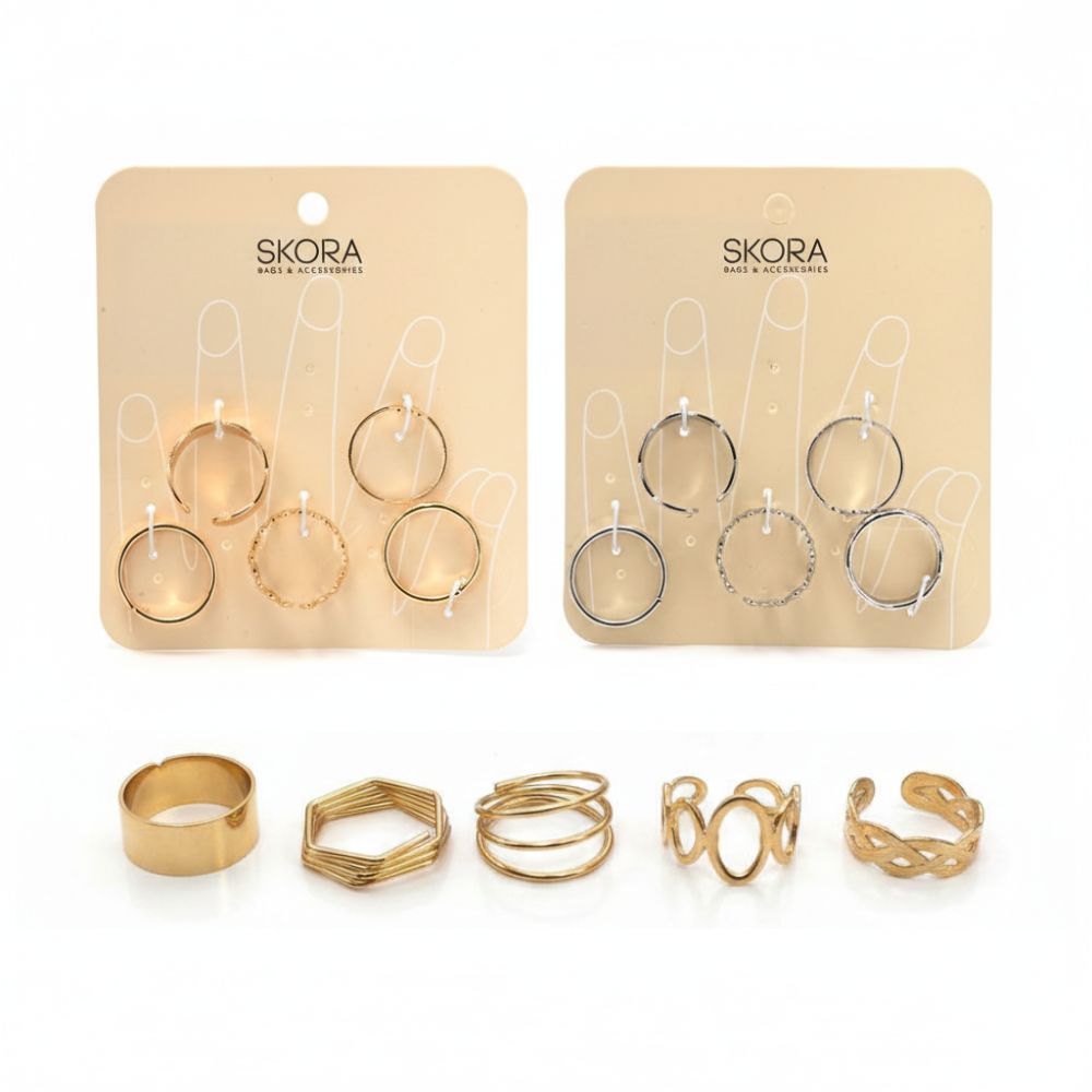 SET DE ANILLOS X5UNI ART 44574 DAO