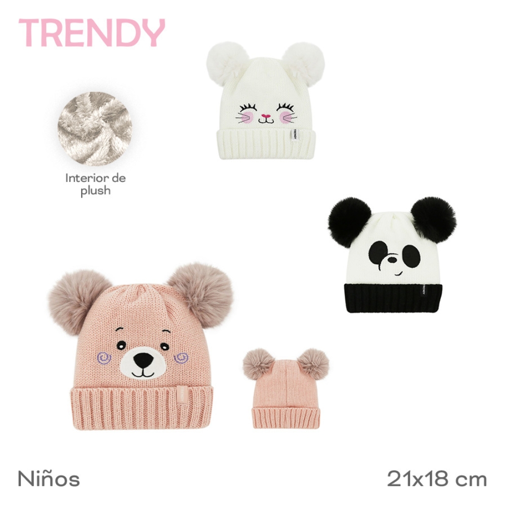 GORRO INFANTIL ANIMALES TRENDY ART 31104 DAO