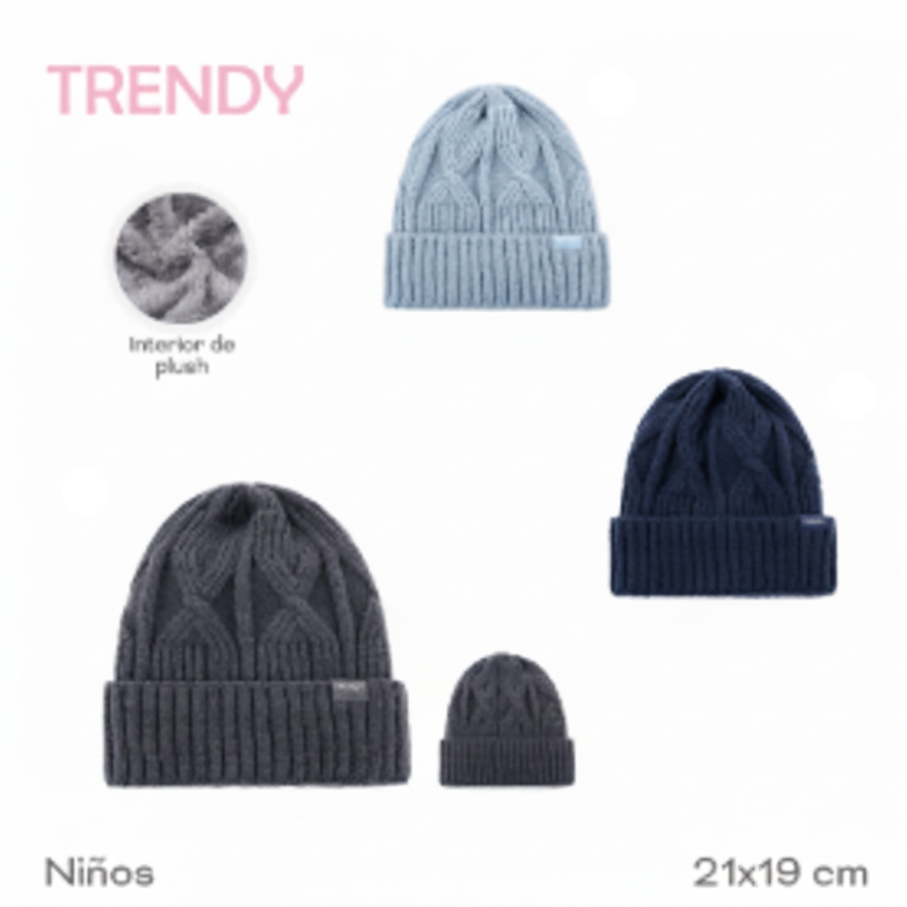 GORRO INFANTIL TEJIDO TRENDY ART 31111 DAO