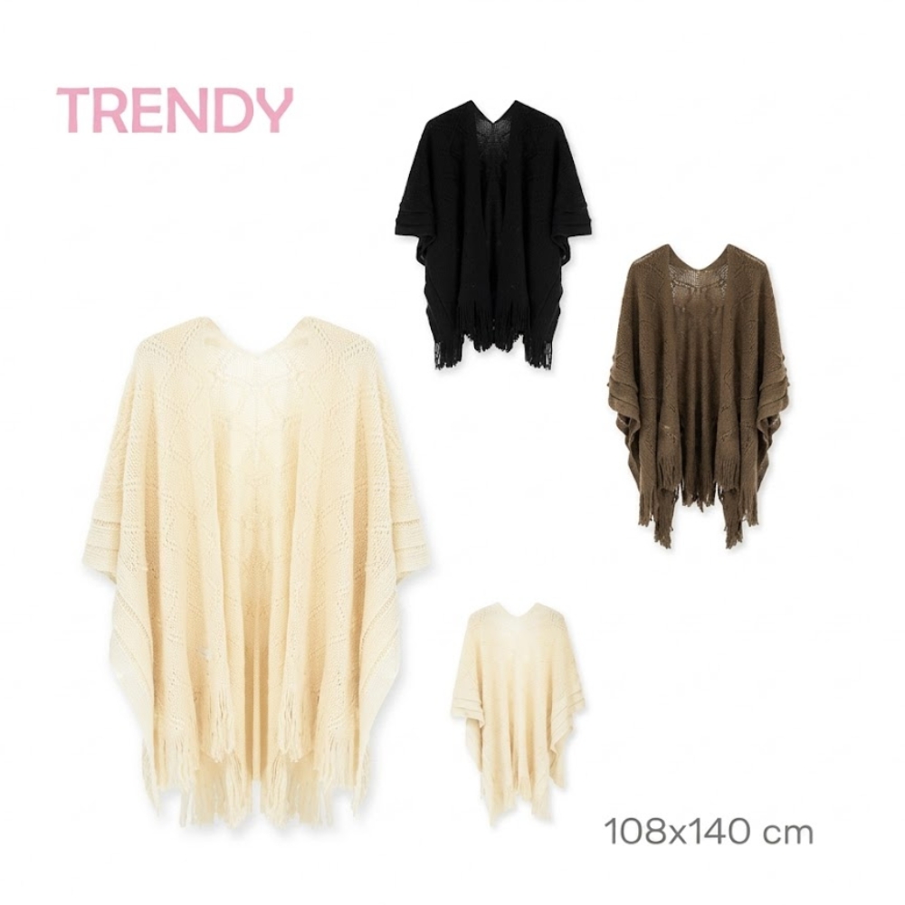 RUANA DAMA TEJIDA TRENDY ART 31457 DAO