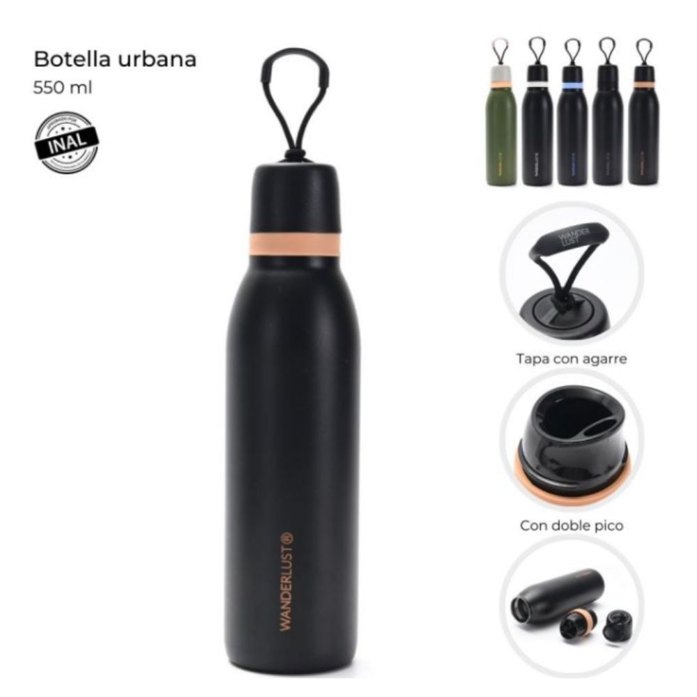 BOTELLA TERMICA URBANA C/ TAPA 550ML ART 40633 CAO