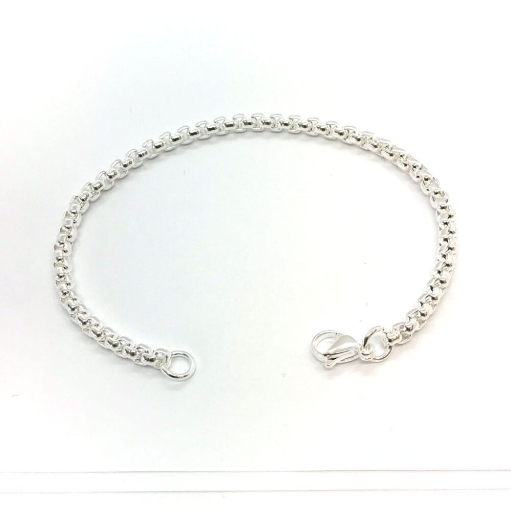 PULSERA ACERO BLANCO DE 18CM ART ROCU3.5X18P AAO