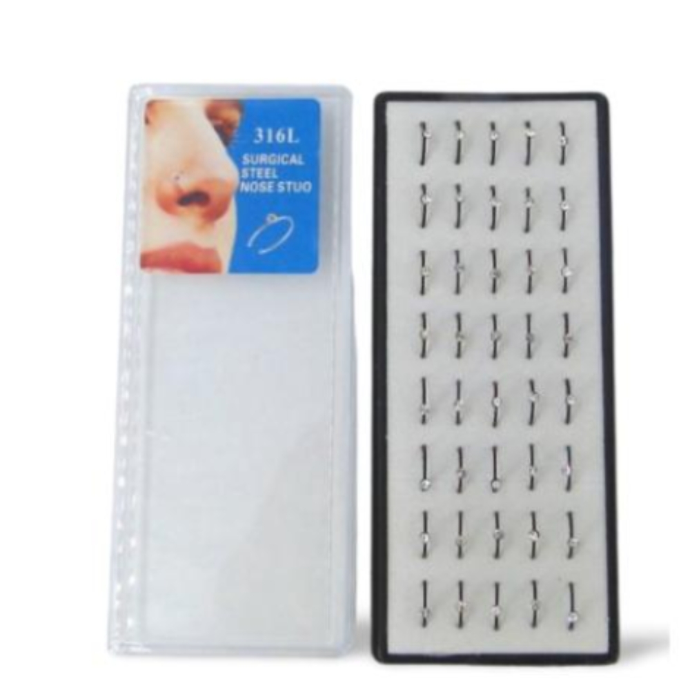 AROS PIERCING DE NARIZ X40PCS CAJA ACRILICO ART 1258-2 DAO