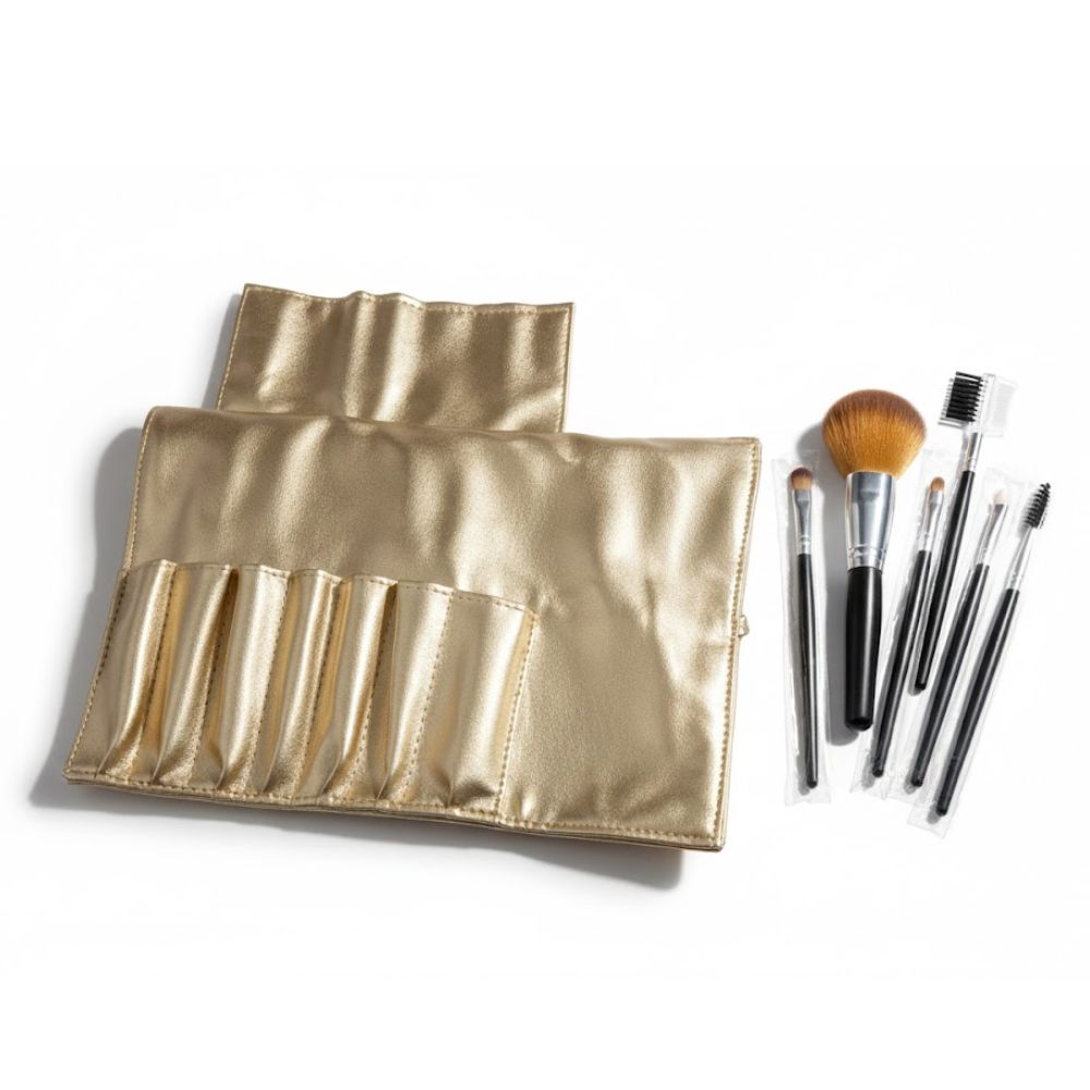SET DE MAQUILLAJE X 7PCS FUNDA CUERINA ART 661-5 DAO