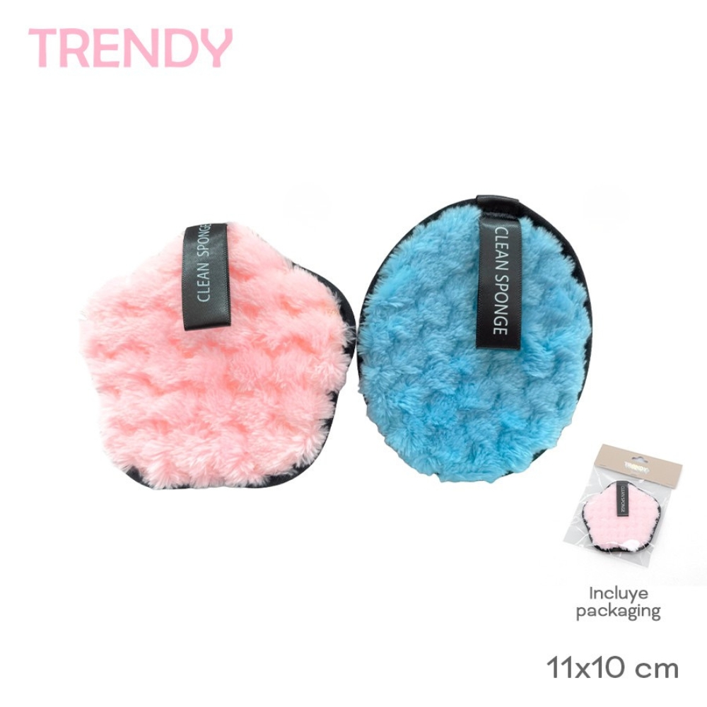 ALMOHADILLA MAQUILLAJE TRENDY ROSA/AZUL ART 18704 EAO