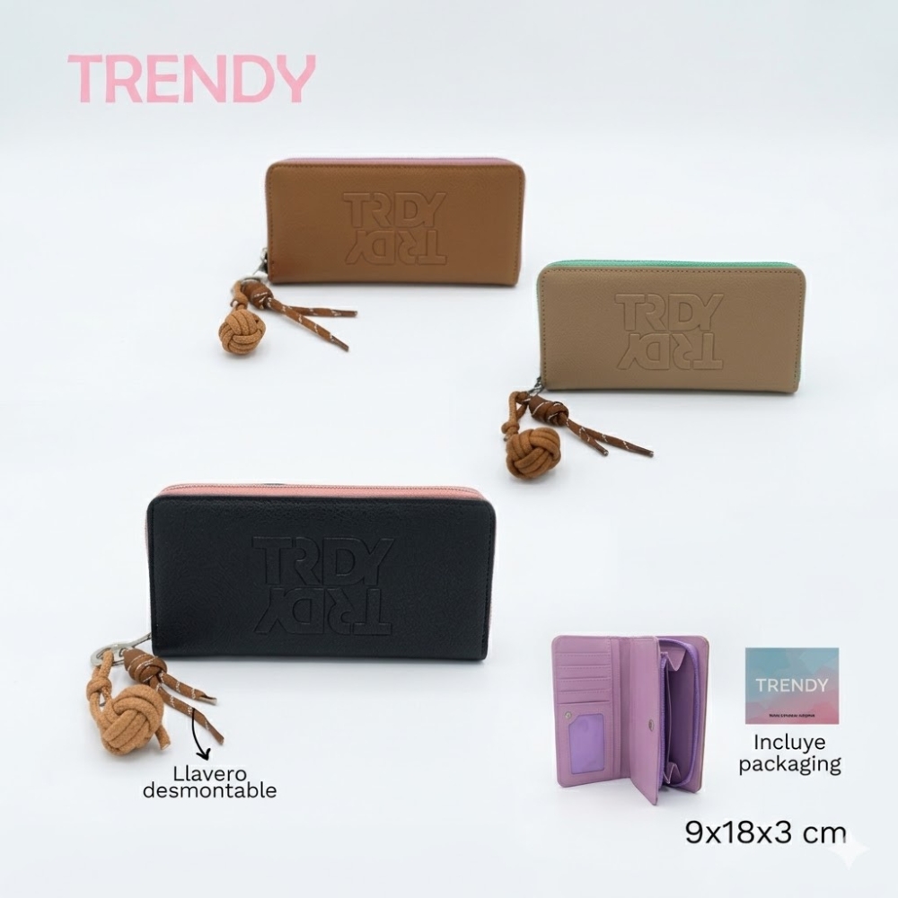 BILLETERA TRENDY C/LLAVERO DESMONTABLE 29056 EAO