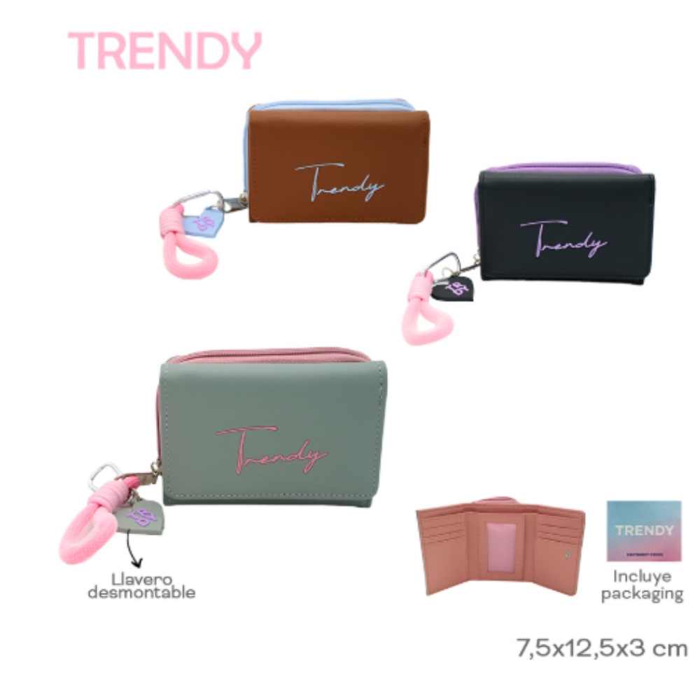BILLETERA CORTA TRENDY C/LLAVERO ART 29058 CAO