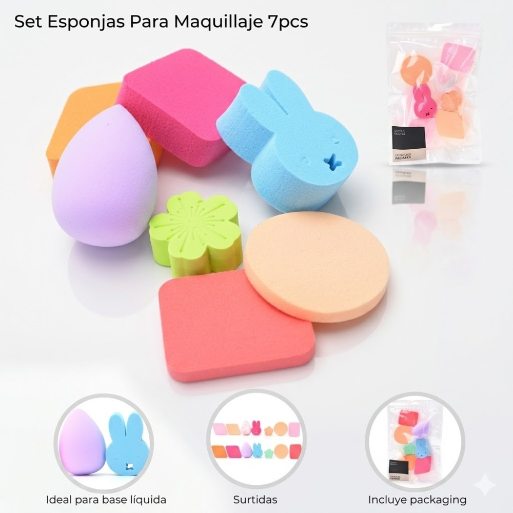 SET ESPONJA PARA MAQUILLAJE X6 38915 DAO