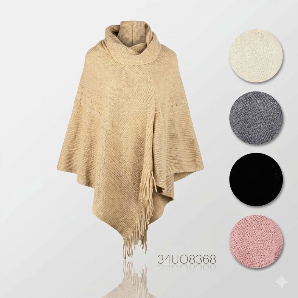 PONCHO TEJIDO WAFFLE ART 34UO8388 DAO