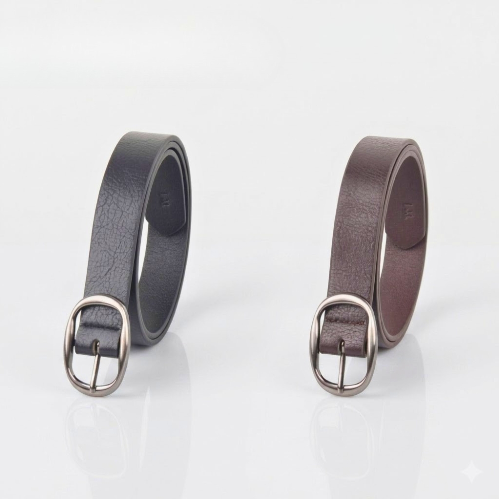 CINTO PU HEBILLA METALICA PLATEADA ART 34UO8397 DAO