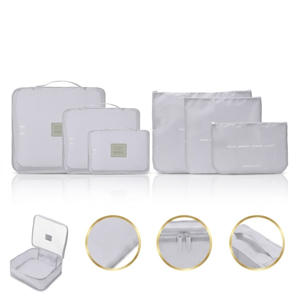 SET ORGANIZADOR DE ROPA GRIS 6 PCS WANDERLUST 44237 DAO