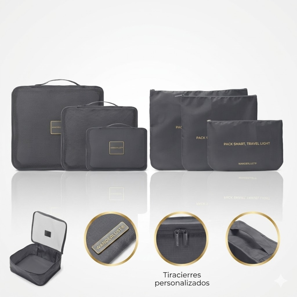 SET ORGANIZADOR DE ROPA GRIS OSC 6 PCS WANDERLUST 44239 DAO