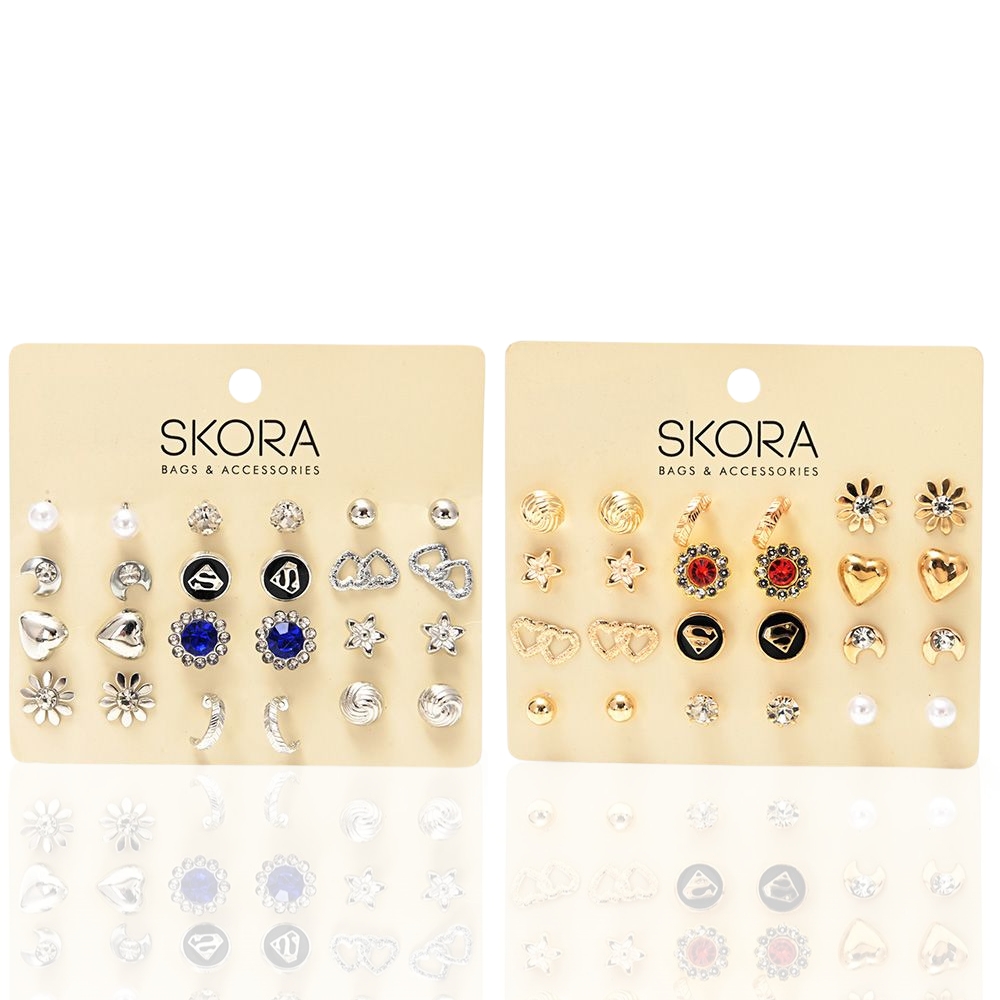 SET DE AROS PASANTES X12 UND GOLDEN / SILVER ART 44499 DAO