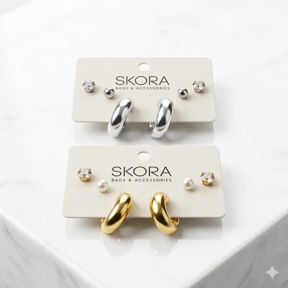 SET DE AROS X3 UND GOLDEN / SILVER ART 44502 DAO