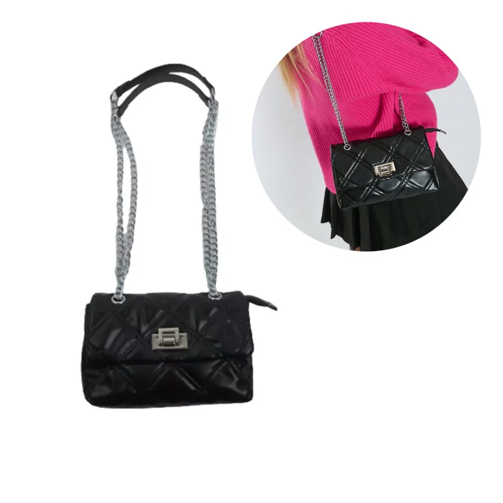 CARTERA DE PU NEGRO 22X14X5CM K2323-12 FAO