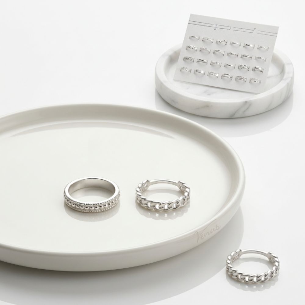 ANILLO ACERO FANTASIA BLANCO FORMAS XUNID AN2050P FAO