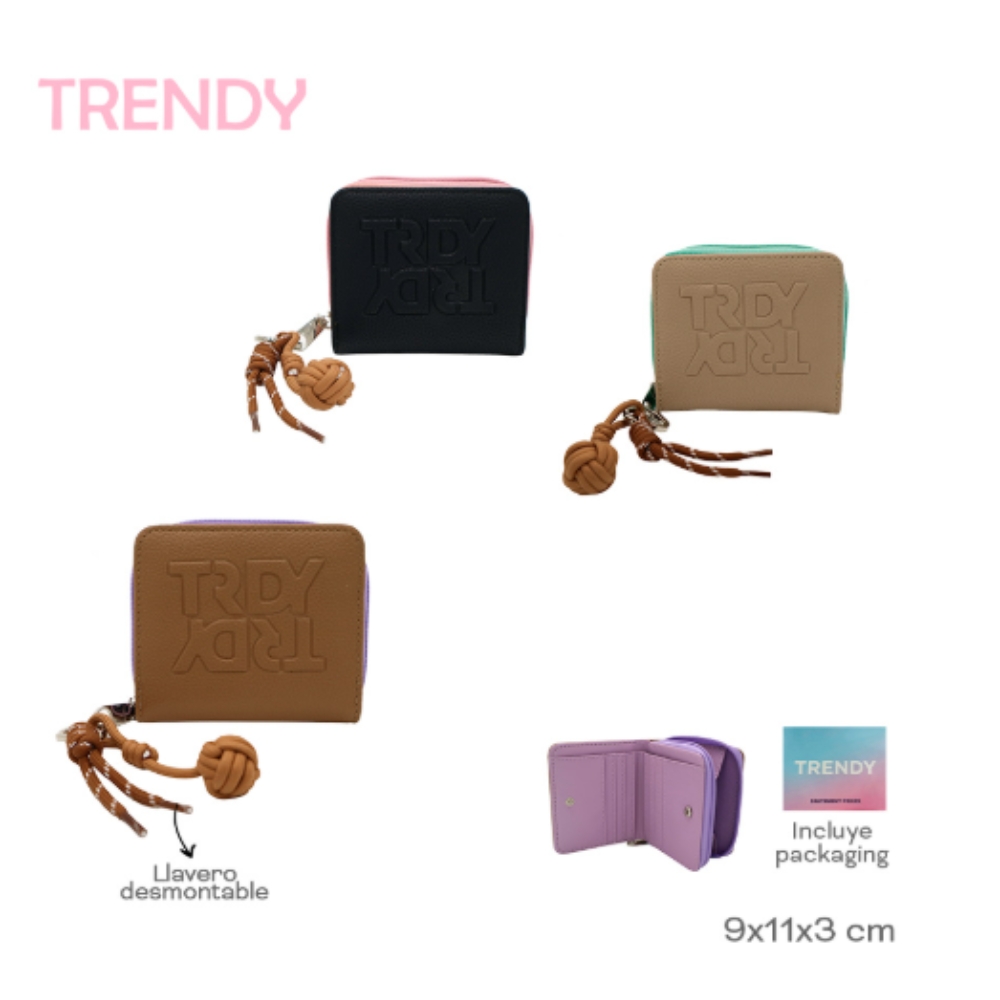 BILLETERA CORTA TRENDY C/LLAVERO ART 29053 CAO