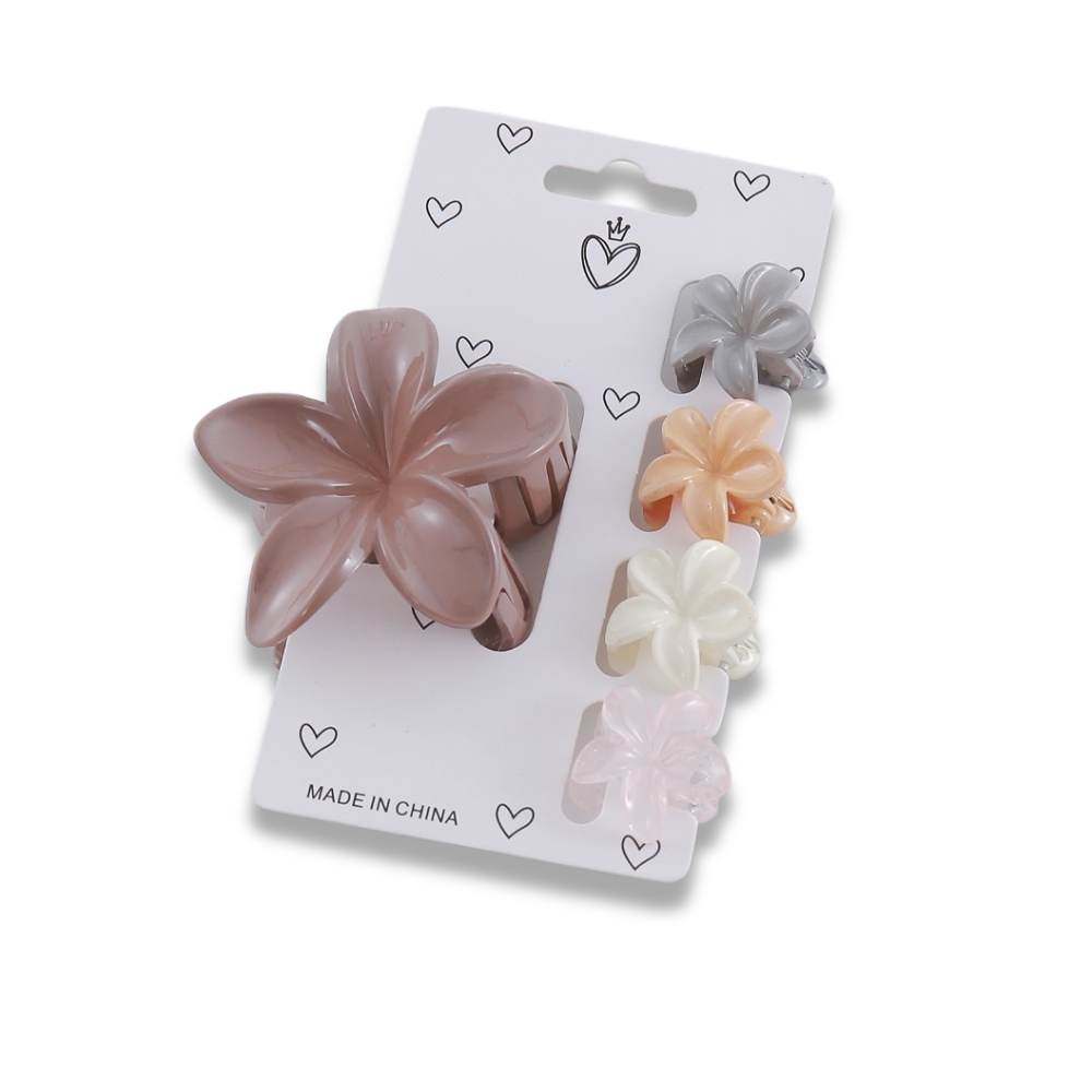 SET BROCHES X5 FORMA FLOR ART 54648 GAO