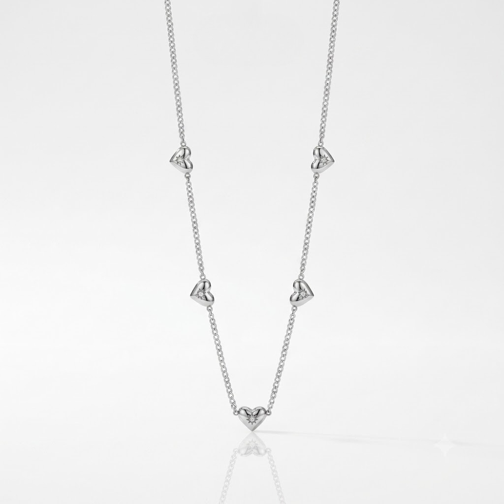CADENA ACERO C/CORAZONES INTERCALADOS ART ACADI856 FAO