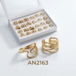 ANILLO ACERO DORADO FORMAS ART AN2163D FAO