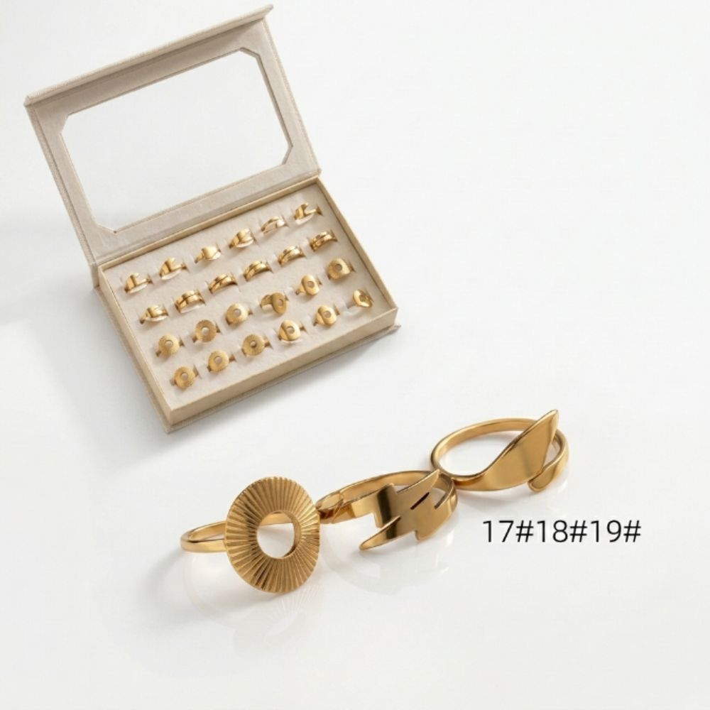 ANILLO ACERO DORADO FORMAS ART AN2173D FAO