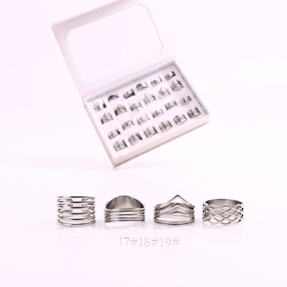 ANILLO ACERO BCO FORMAS ANCHO ART AN2176P FAO