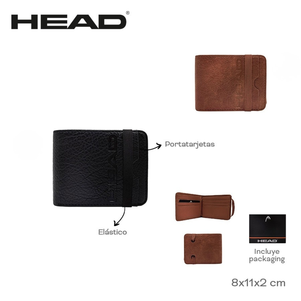 BILLETERA HEAD C/ELASTICO Y PORTA TARJETA ART 29485 FAO