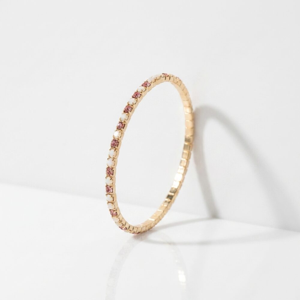 PULSERA FANTASIA ELASTICA C/STRASS DORADO N2 APU244D FAO