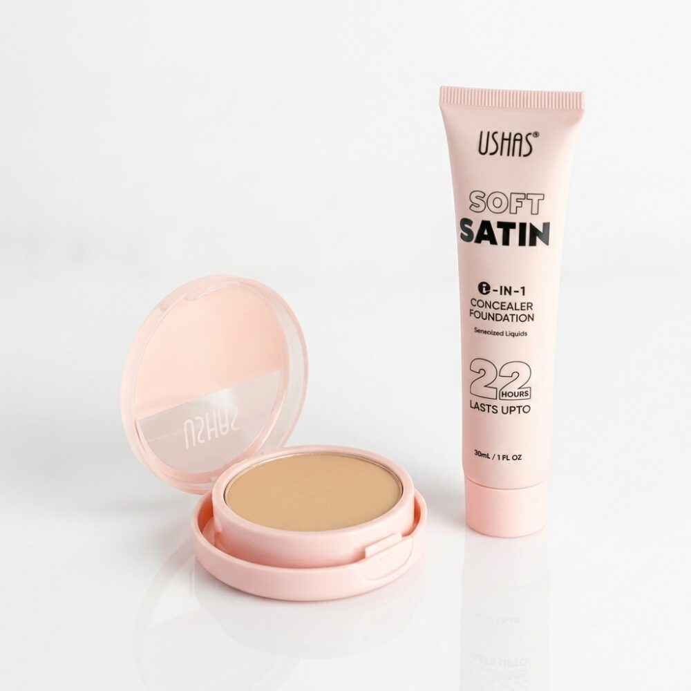 BASE LIQUIDA Y CORRECTOR 2 EN 1 + POLVO COMPACTO US016B FAO