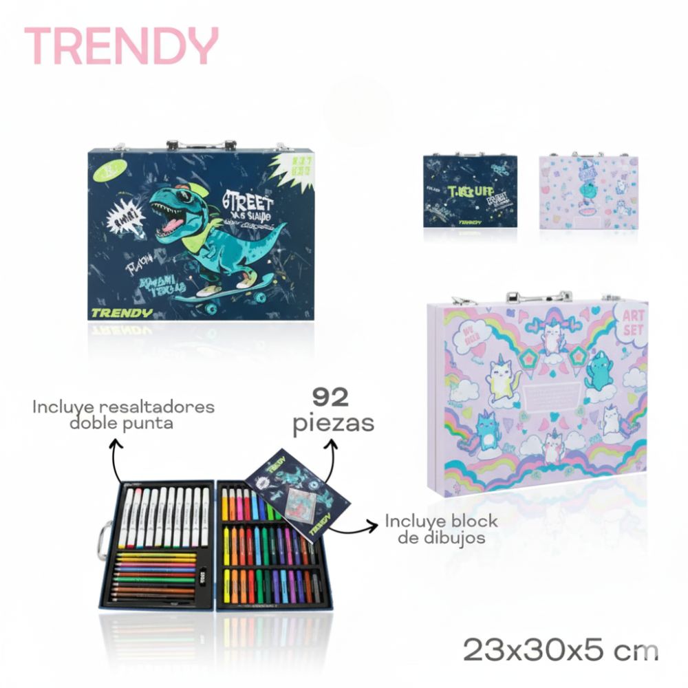 SET DE ARTE TRENDY 92PCS ART 31016 GAO