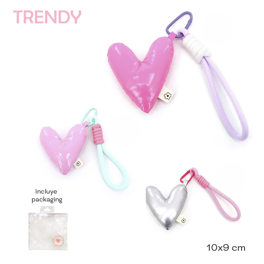LLAVEROS CORAZON BRILLOS TRENDY ART 19616 GAO
