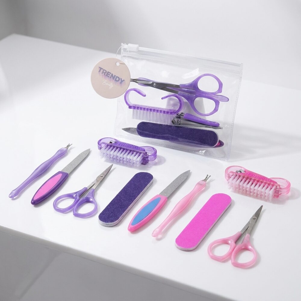 SET DE MANICURA VIOLETA/ROSA ART 18685 IAO