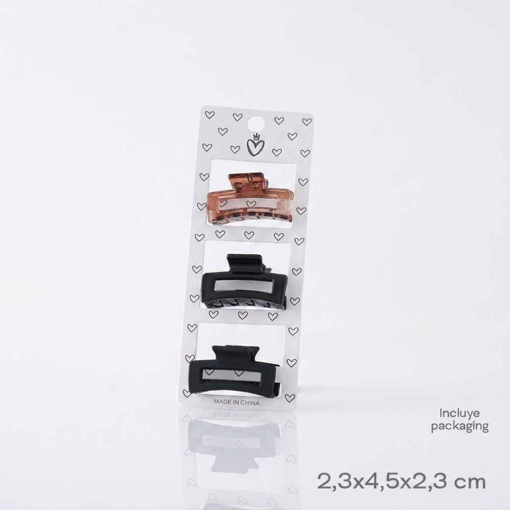 SET X 3 BROCHES RECTANGULARES TRENDY ART 54883 FAO